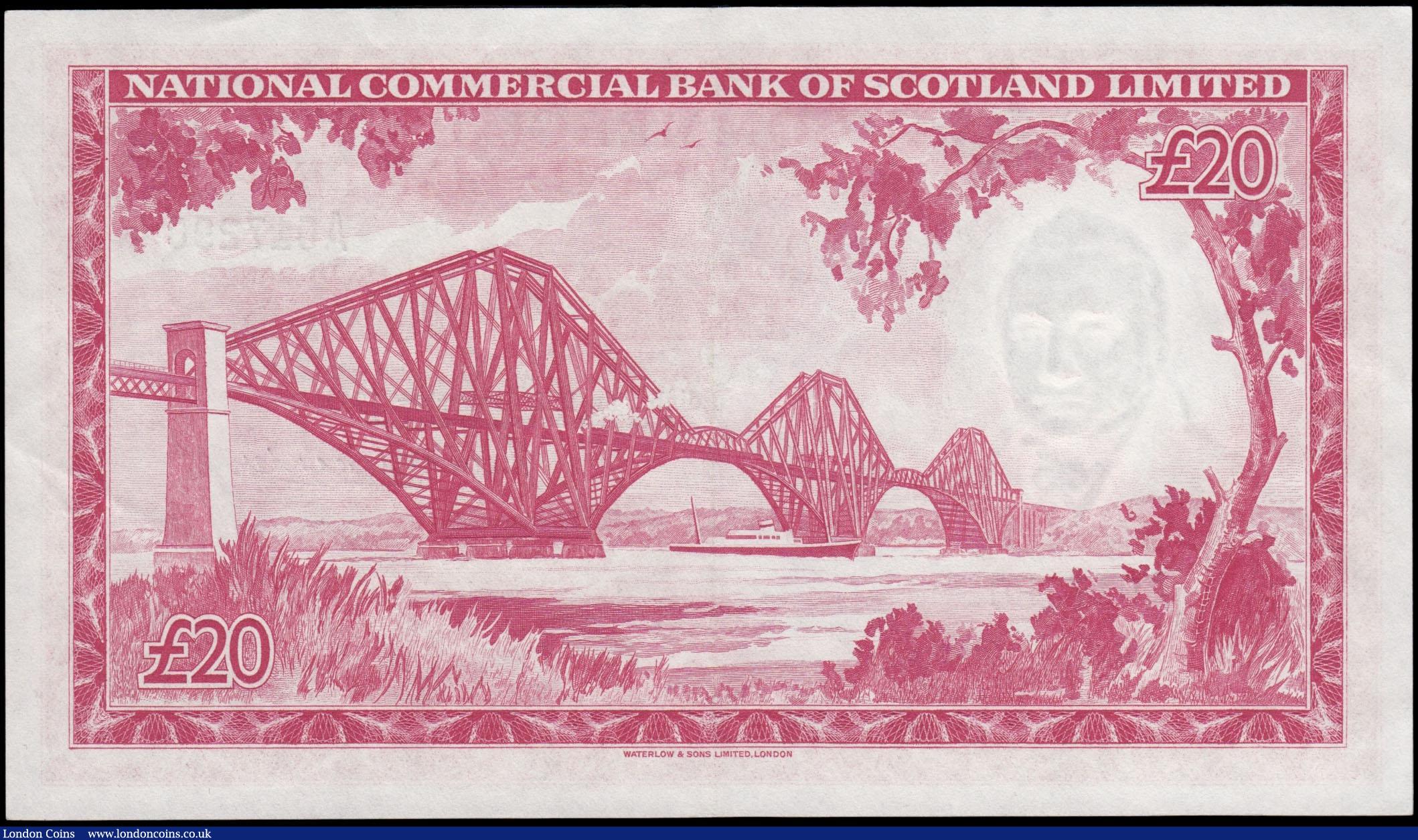 London Coins : A169 : Lot 256 : Scotland National Commercial Bank of Scotland Limited First Waterlow & Sons issue 20 Pounds Pick...