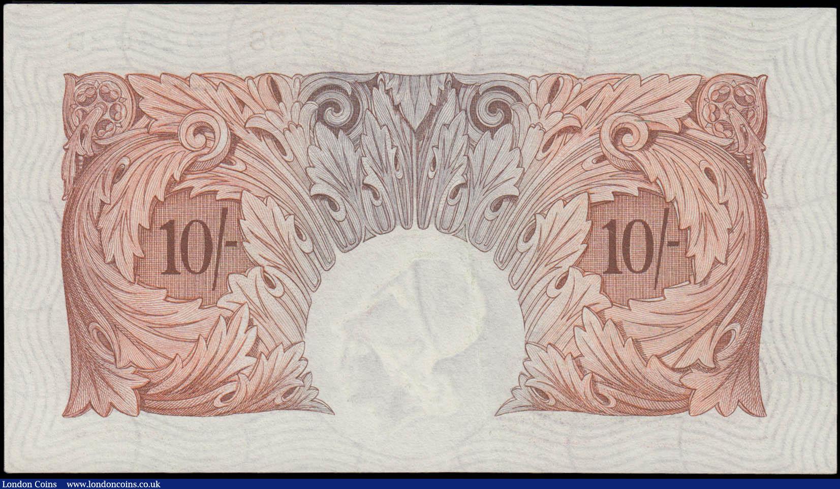 London Coins : A169 : Lot 31 : Ten Shillings Mahon B210 Red-brown Britannia medallion issue 1928 FIRST series prefix serial number ...
