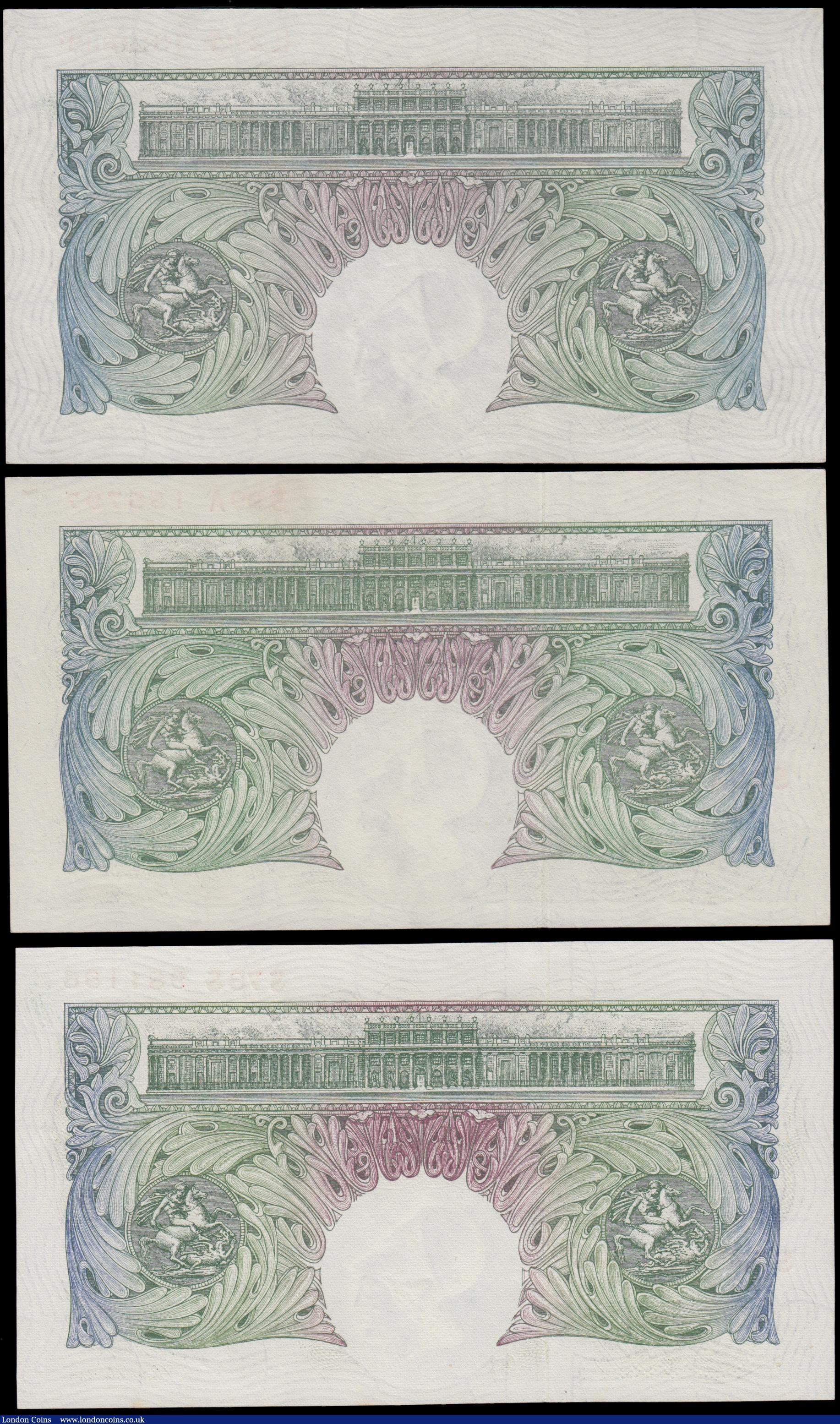 London Coins : A169 : Lot 39 : One Pounds Green Britannia medallion issues circa 1934-55 (3) comprising Peppiatt issues (2) includi...