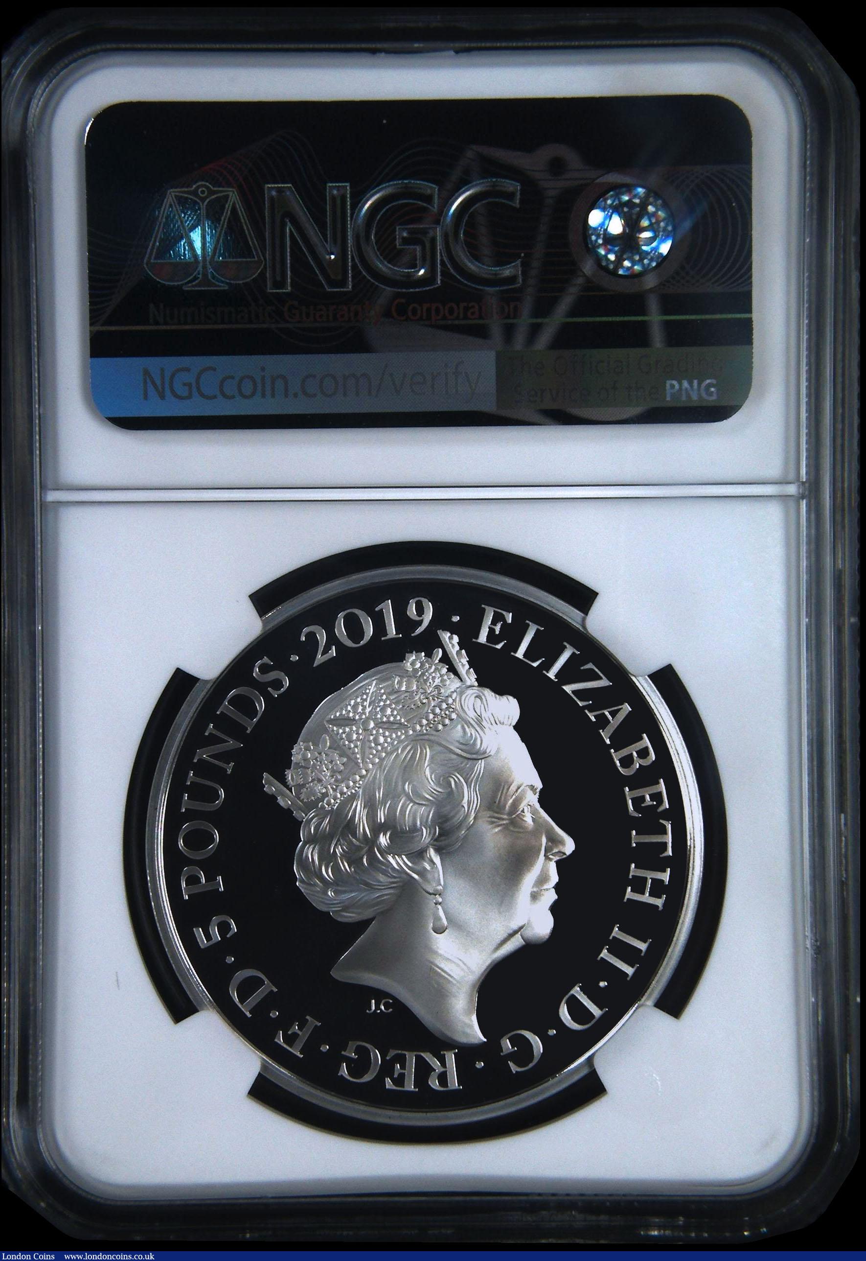 London Coins : A169 : Lot 483 : Five Pound Crown 2019 200th Anniversary of the Birth of Queen Victoria Silver Proof S.L77 in an NGC ...