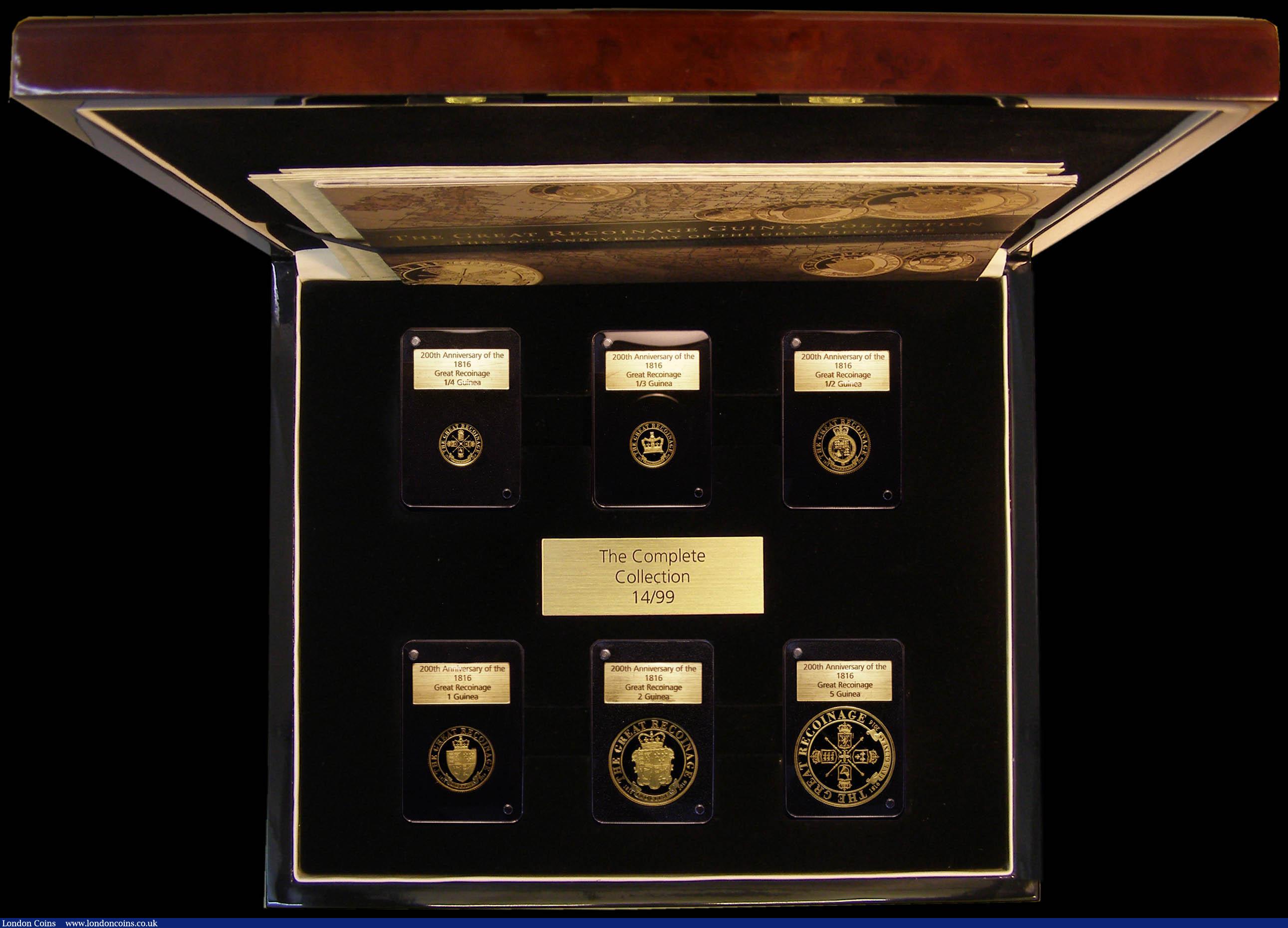 London Coins : A169 : Lot 755 : Gibraltar - The Great Recoinage of 1816 200th Anniversary Guinea Collection a 6-coin set of Proof is...