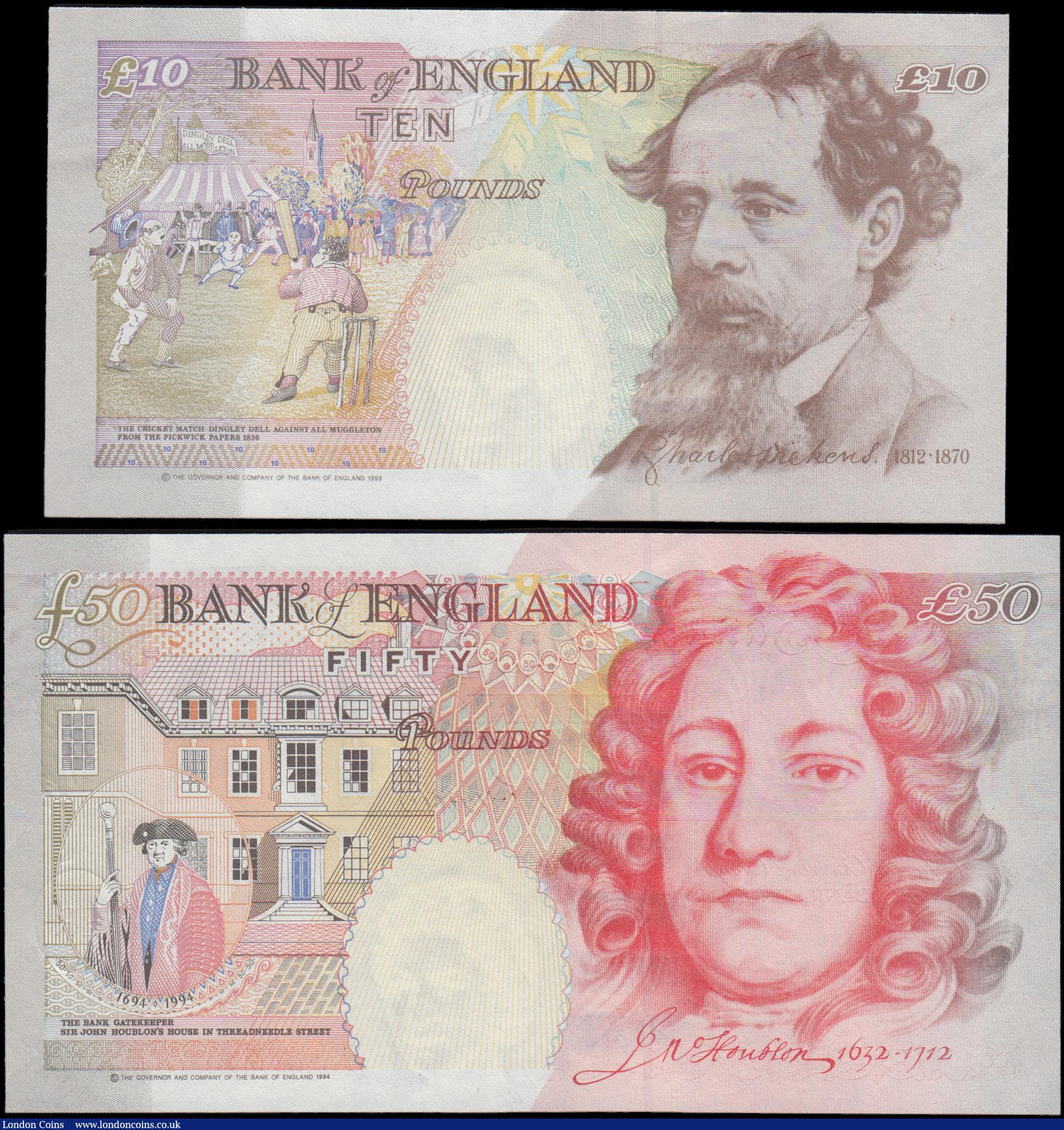 London Coins : A169 : Lot 83 : Bank of England Kentfield Special prefix PW50 and matching LOW serial numbers Commemorative Prince o...
