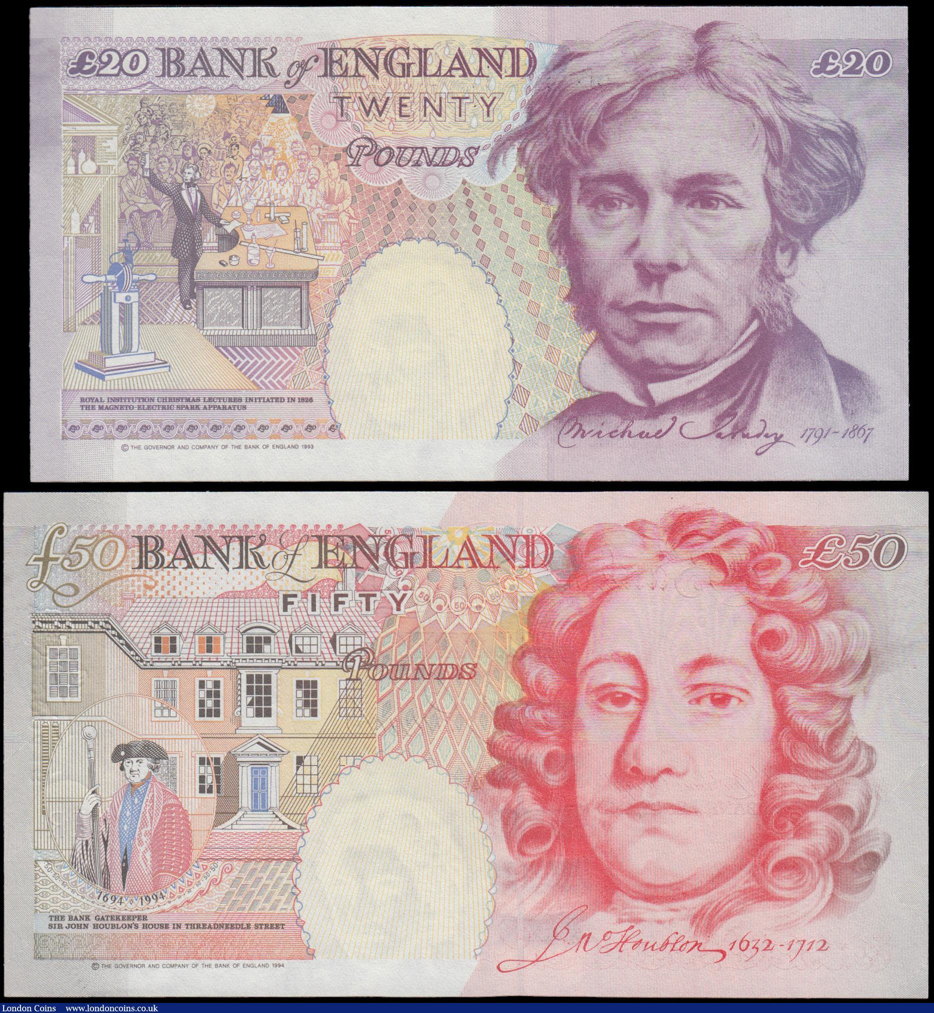 London Coins : A169 : Lot 84 : Bank of England Kentfield Special prefix YR19 issues 1999 (2) both UNC in the original plastic holde...