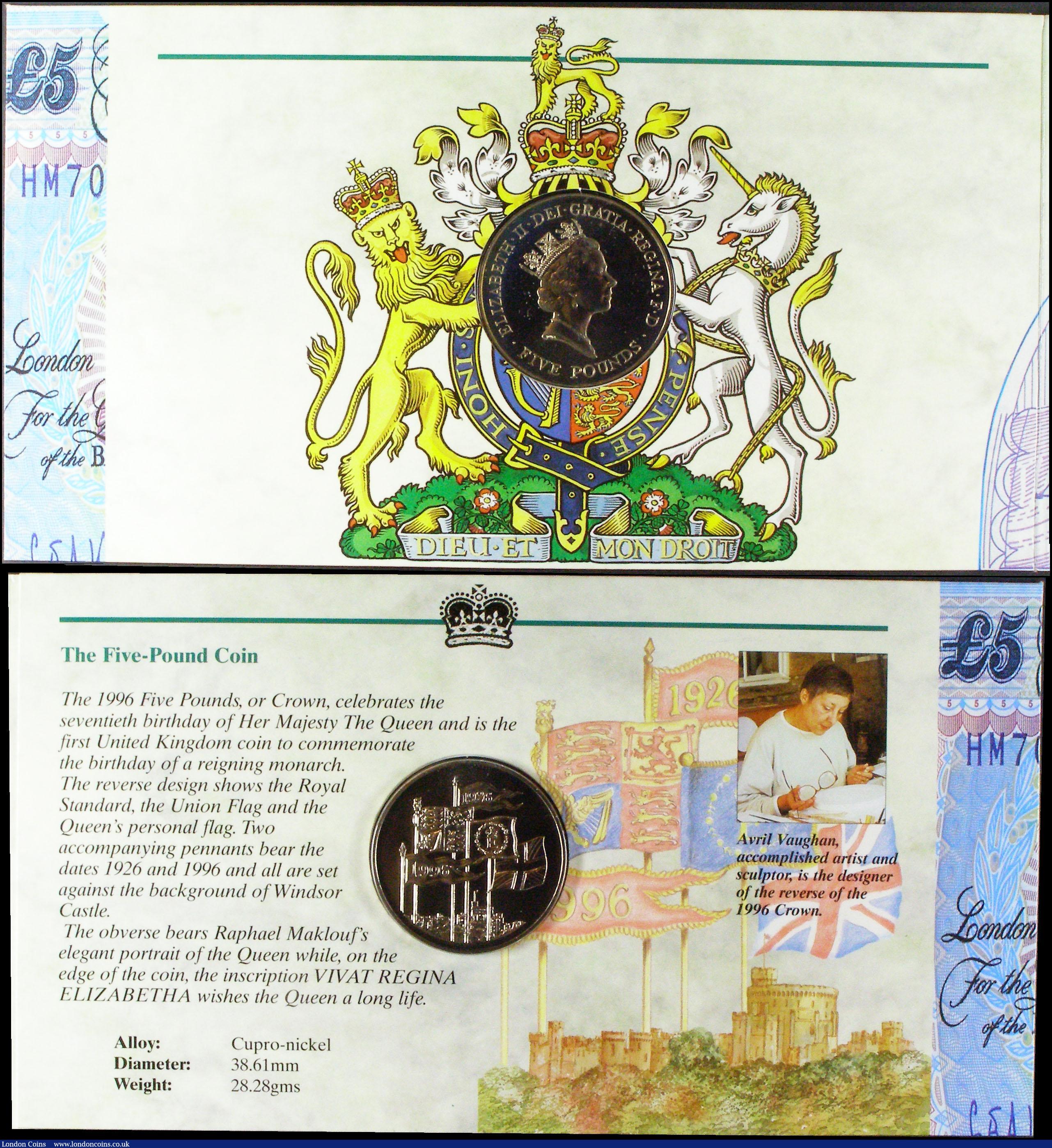 London Coins : A169 : Lot 98 : Bank of England and The Royal Mint Commemorative Presentation set C119 HM the Queen's 70th birt...