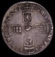 London Coins : A169 : Lot 1785 : Sixpence 1696 First Bust, Early Harp, Scottish Arms at date, with the central Lion of Nassau rotated...
