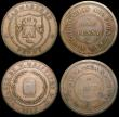 London Coins : A169 : Lot 322 : Penny 18th Century Anglesey 1787 DH37 NEF/GVF, 19th Century (3) Swansea and Morriston Nantrhyd y Via...