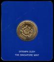 London Coins : A169 : Lot 791 : Malaysia 500 Ringgit 1990 in gold 5th Malaysian 5-Year Plan KM#38 UNC on the blue card of issue