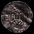 London Coins : A169 : Lot 912 : France Feudal coinage Denier, Obverse: Crude stylised castle,  Reverse: Cross with ODDO (?) in the a...