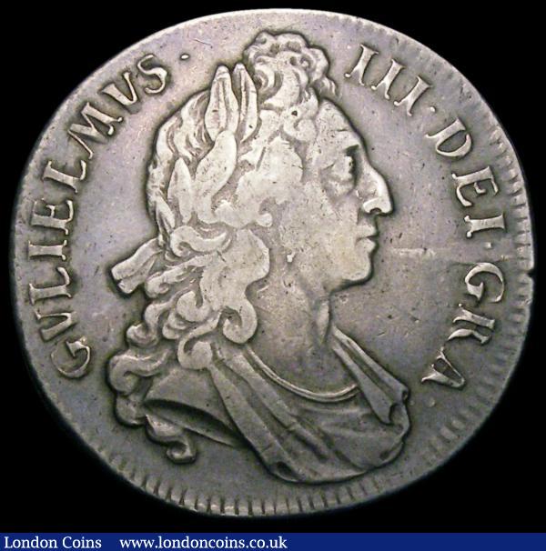 Crown 1695 OCTAVO ESC 88, Bull 994 Fine the reverse a little better, a bold example  : English Coins : Auction 170 : Lot 1365
