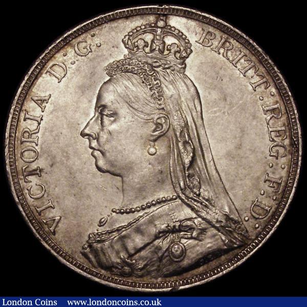 Crown 1890 ESC 300, Bull 2590 About EF/EF the obverse with some light contact marks : English Coins : Auction 170 : Lot 1408