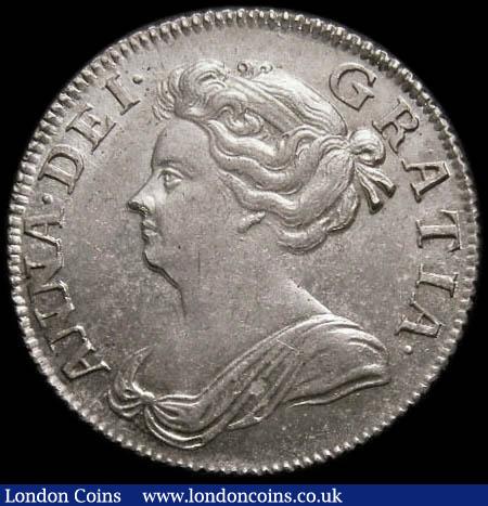 Shilling 1707 Third Bust ESC 1141, Bull 1395 UNC and lustrous, in an LCGS holder and graded LCGS 78 : English Coins : Auction 170 : Lot 1961