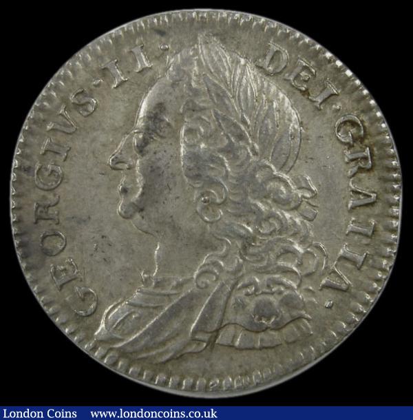 Sixpence 1750 ESC 1620, Bull 1760, approaching UNC, attractively toned, in an LCGS holder and graded LCGS 75 : English Coins : Auction 170 : Lot 2065