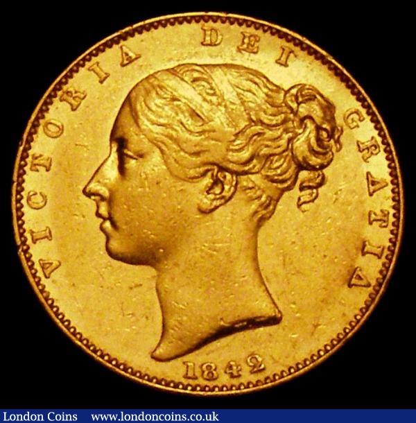 Sovereign 1842 Closed 2 in date, Marsh 25 VF or better/VF with some edge nicks : English Coins : Auction 170 : Lot 2148