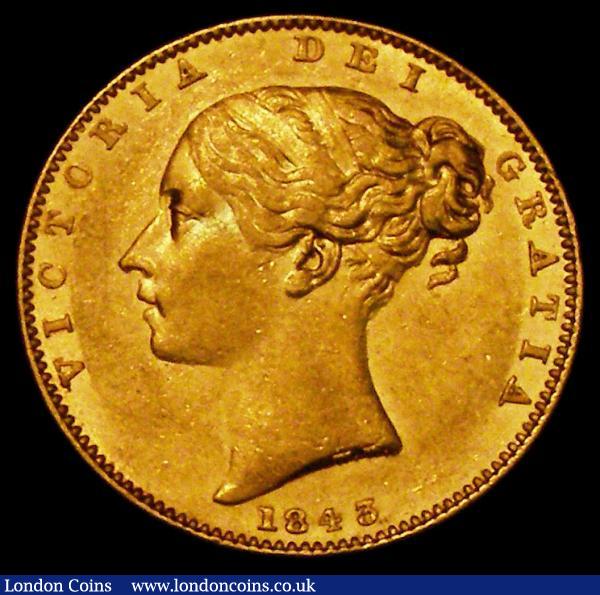 Sovereign 1843 Marsh 26A NEF the obverse with some contact marks : English Coins : Auction 170 : Lot 2150