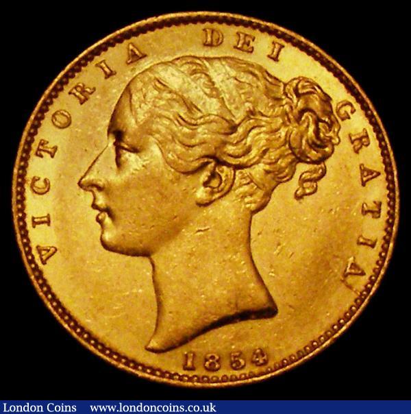 Sovereign 1854 WW incuse S.3852D NEF and lustrous with some contact marks : English Coins : Auction 170 : Lot 2158