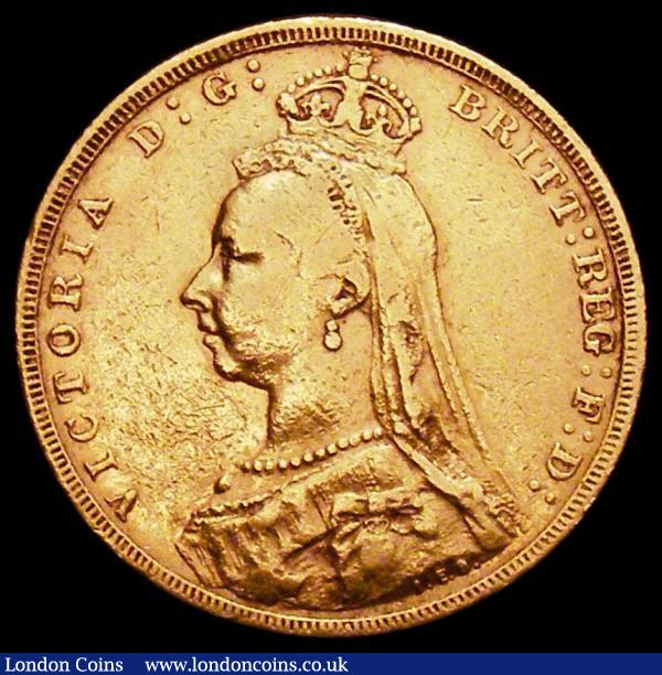 Sovereign 1890M G: of D:G: closer to the crown S.3867B DISH M14 Fine, in a presentation box : English Coins : Auction 170 : Lot 2219