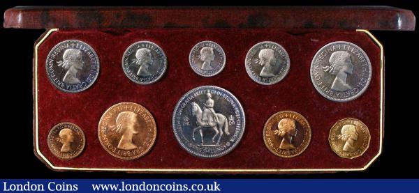Proof Set 1953 nFDC some uneven toning : English Cased : Auction 170 : Lot 612