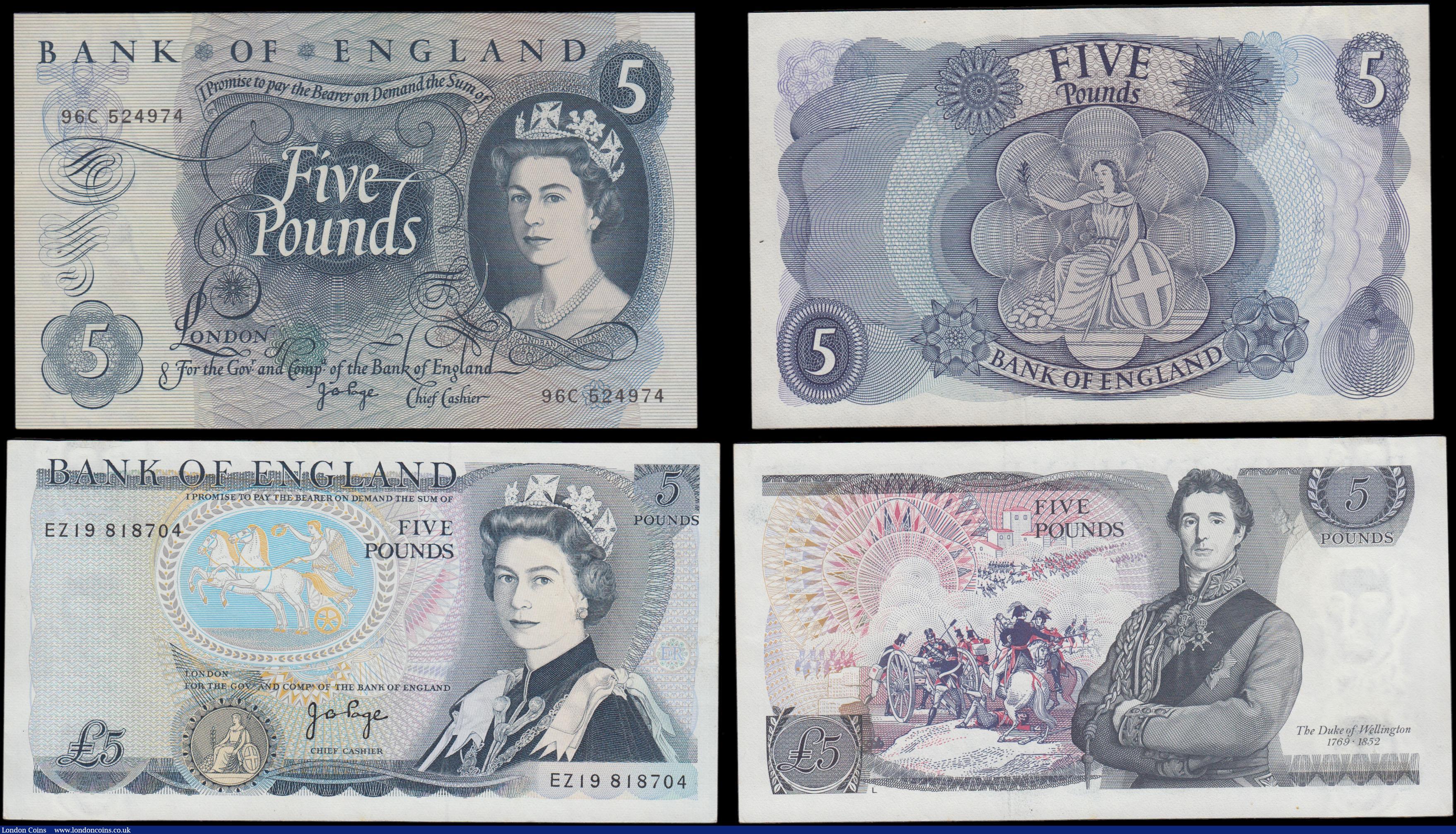 London Coins : A170 : Lot 11 : Bank of England (4) a small high grade group, GEF to about UNC - UNC, of Page portrait and pictorial...