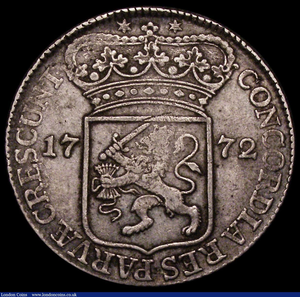 London Coins : A170 : Lot 1131 : Netherlands - Zeeland Silver Ducat 1772 KM#52.4 Good Fine with some weaker areas