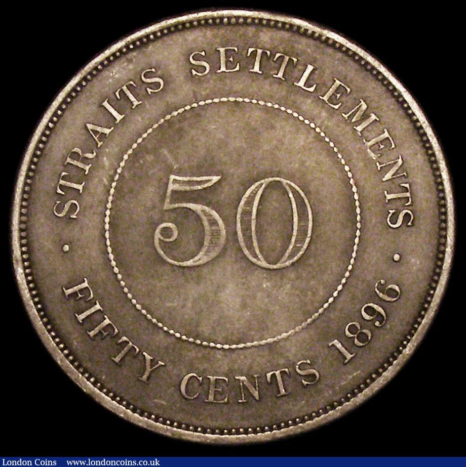 London Coins : A170 : Lot 1217 : Straits Settlements 50 Cents 1896 KM#13 VF with slightly dull surfaces, scarce with only 120,000 min...