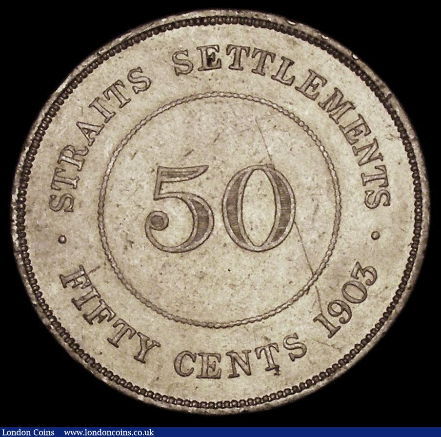 London Coins : A170 : Lot 1221 : Straits Settlements 50 Cents 1903 KM#23 Near Fine/Fine with a thin scratch on the reverse