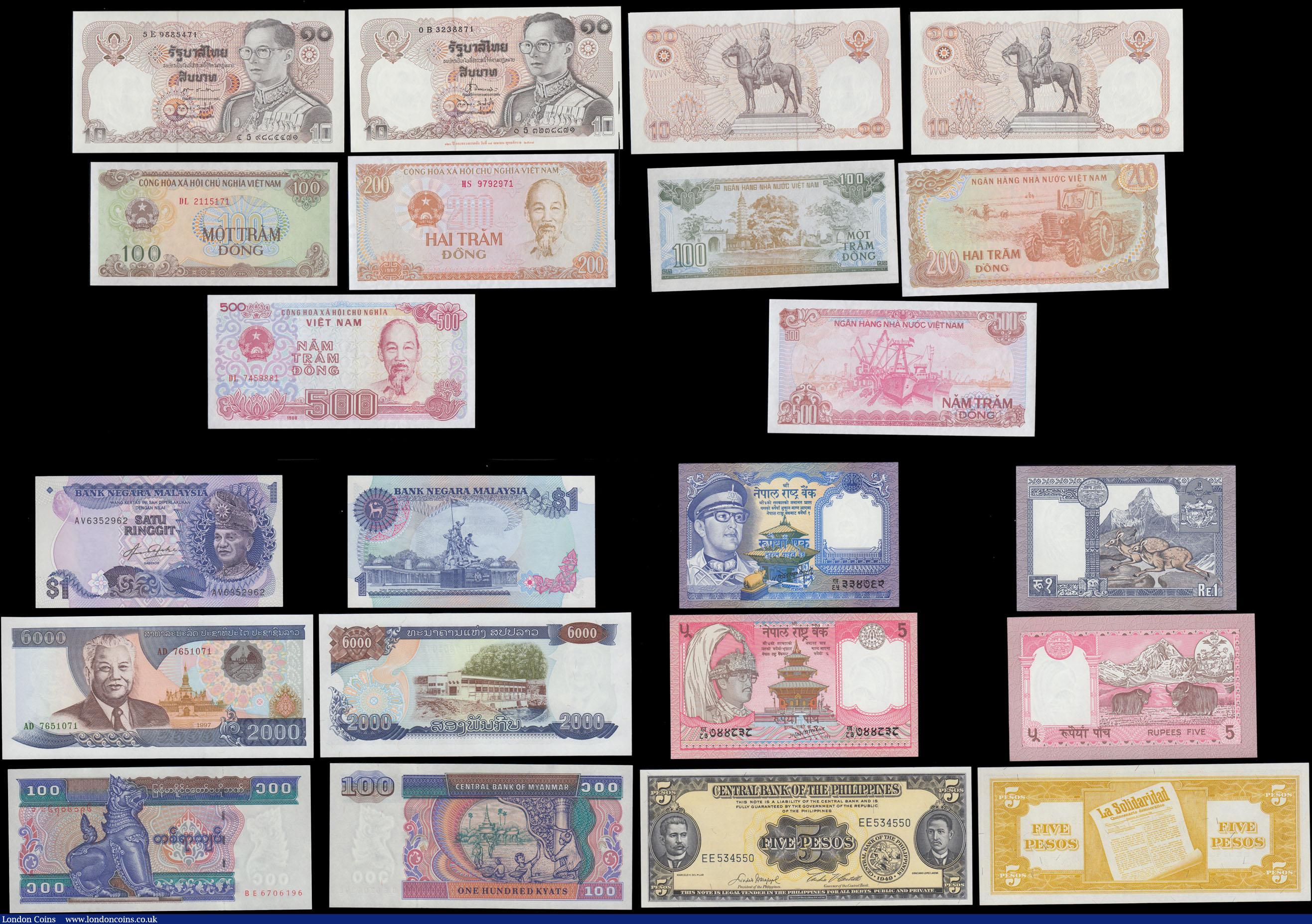 London Coins : A170 : Lot 126 : Asia - South East (25) a mostly high grade group about UNC - UNC and including various and all diffe...