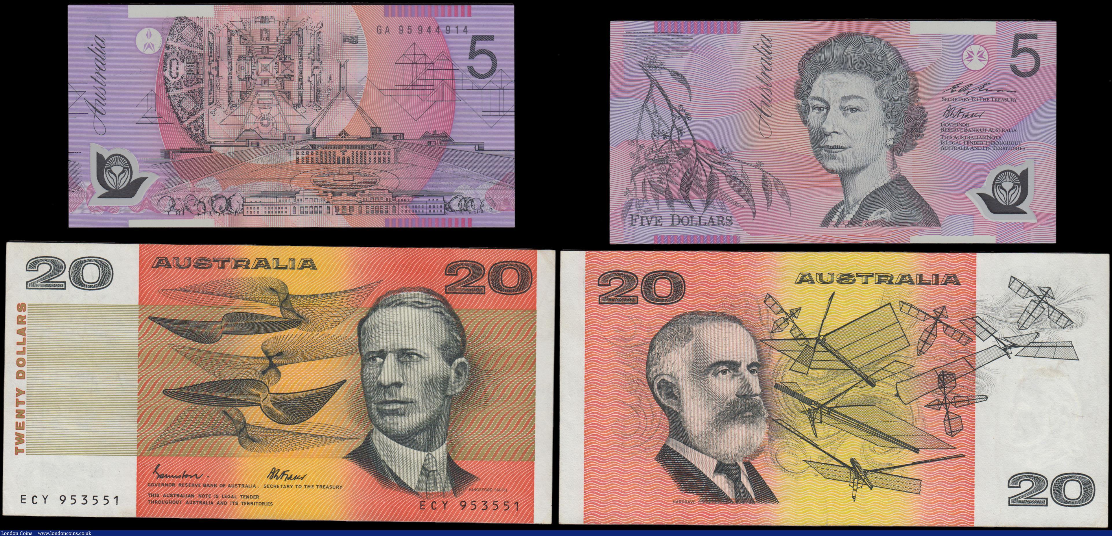 London Coins : A170 : Lot 129 : Australia (4) very pleasing high-grade assortment about UNC or near to UNC comprising a 1 Dollar Pic...