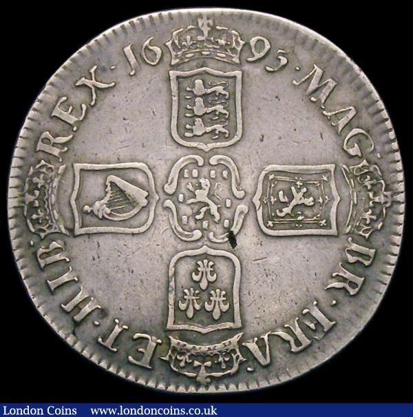 Crown 1695 OCTAVO ESC 88, Bull 994 Fine the reverse a little better, a bold example  : English Coins : Auction 170 : Lot 1365