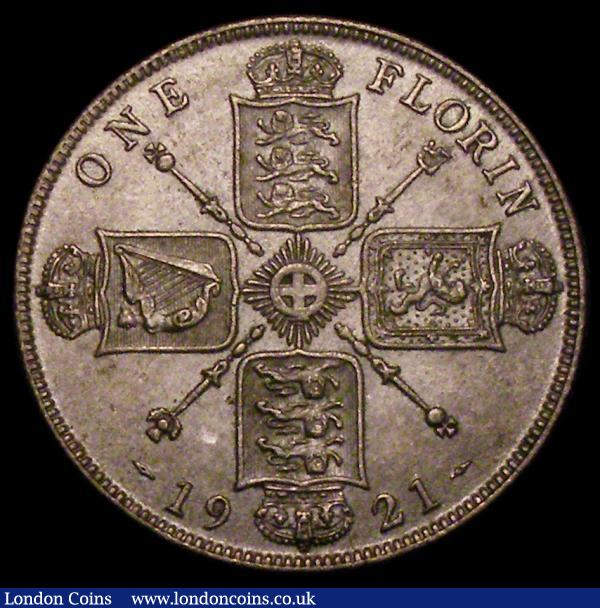 Florin 1921 ESC 940, Bull 3768 A/UNC the obverse with some contact marks : English Coins : Auction 170 : Lot 1585