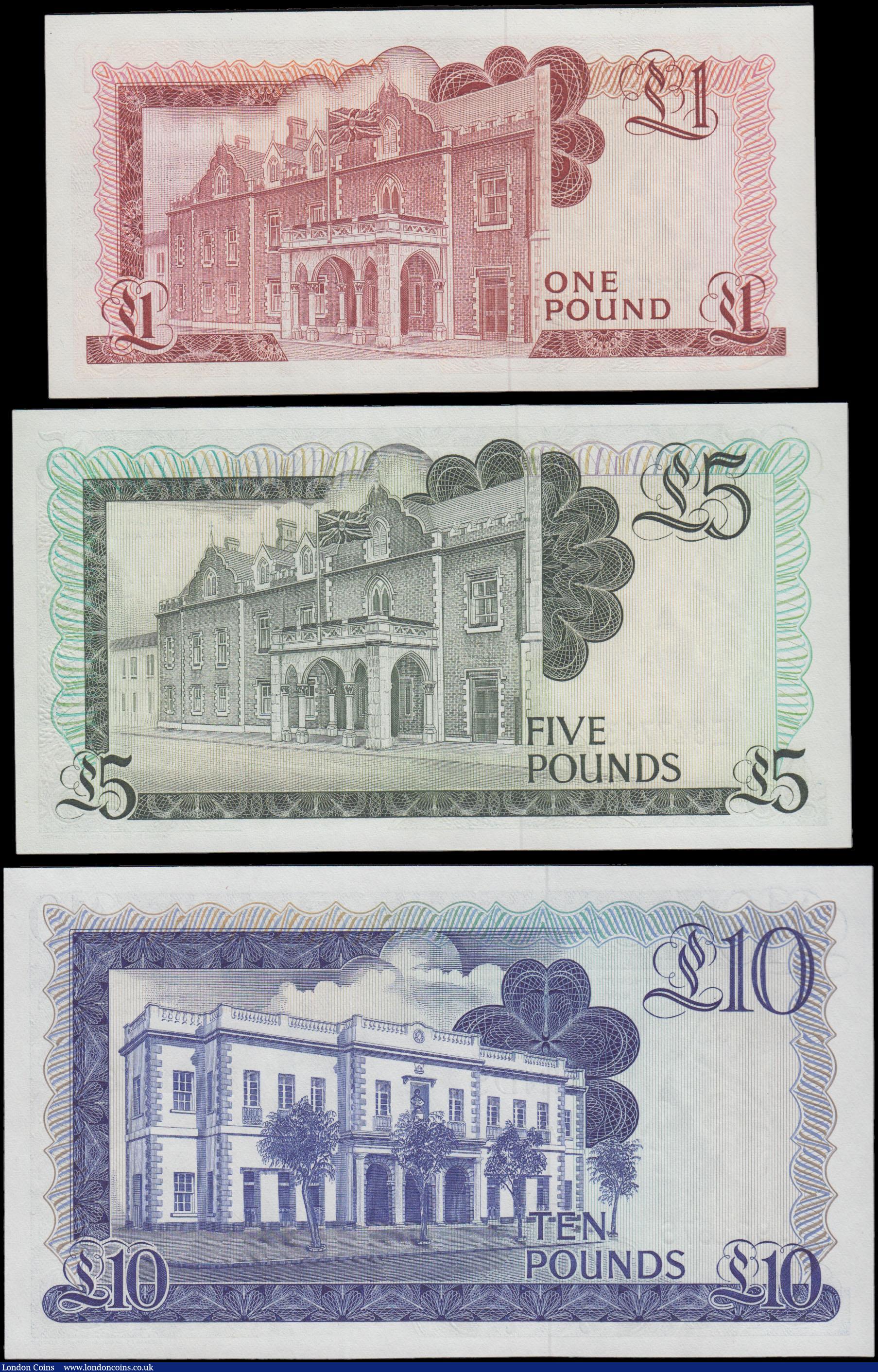 London Coins : A170 : Lot 167 : Gibraltar (3) a part denomination set all in high grade about UNC - UNC consisting of a 1 Pound Pick...