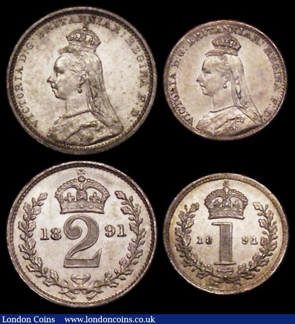 Maundy Set 1891 ESC 2506, Bull 3549 lightly toned aU-FDC : English Coins : Auction 170 : Lot 1895
