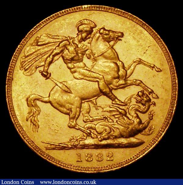 Sovereign 1882M George and the Dragon Marsh 102 EF/GEF and lustrous with some contact marks : English Coins : Auction 170 : Lot 2196