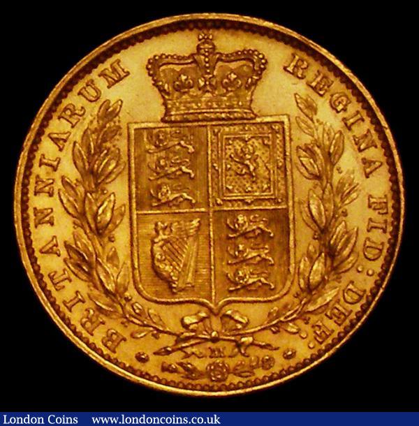 Sovereign 1884M Shield Reverse S.3854A, Marsh 65 EF a crisp early strike showing strong hair and shield detail, Young Head Sovereigns rarely found with strike as good as this : English Coins : Auction 170 : Lot 2205