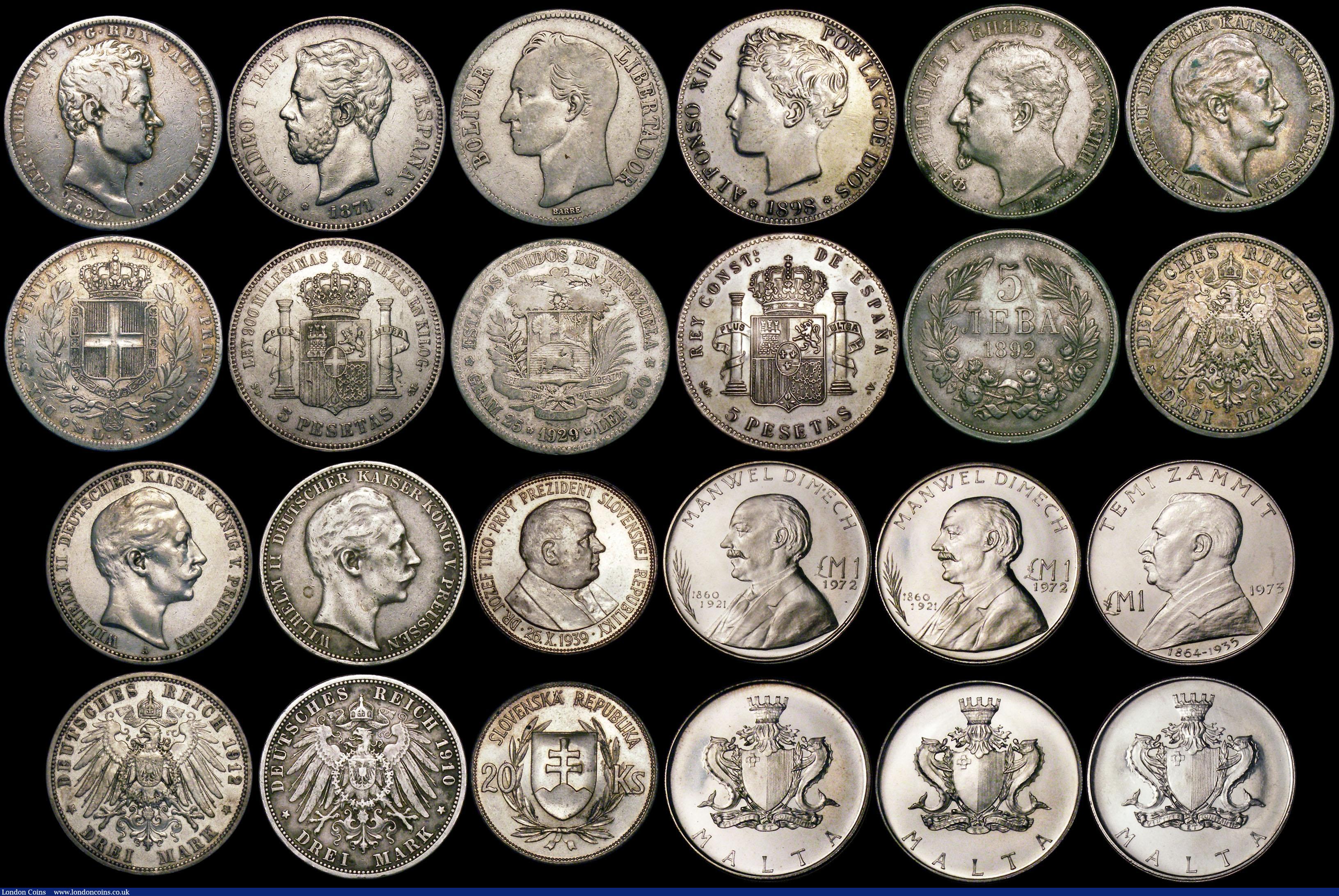 London Coins : A170 : Lot 2574 : A retired dealers ex-retail stock (24) World 19th and 20th Century in silver, a range of countries i...