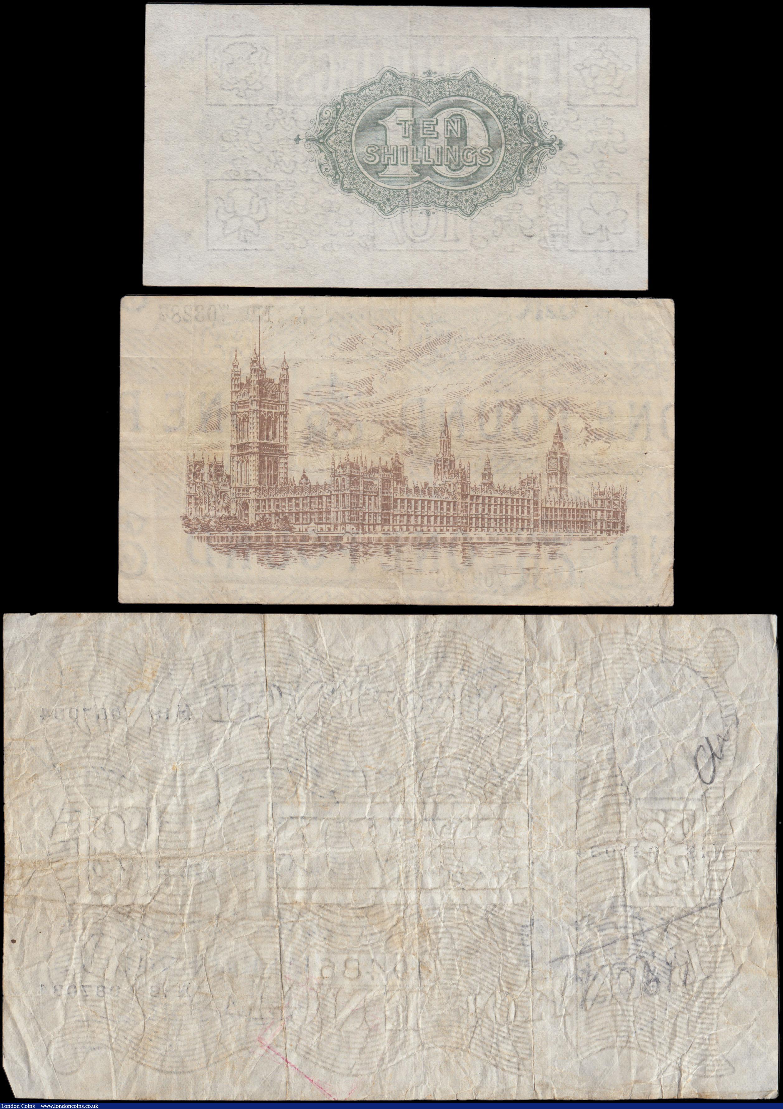 London Coins : A170 : Lot 3 : Bank of England & Treasury (3) a collectible and interesting group of notes comprising examples ...