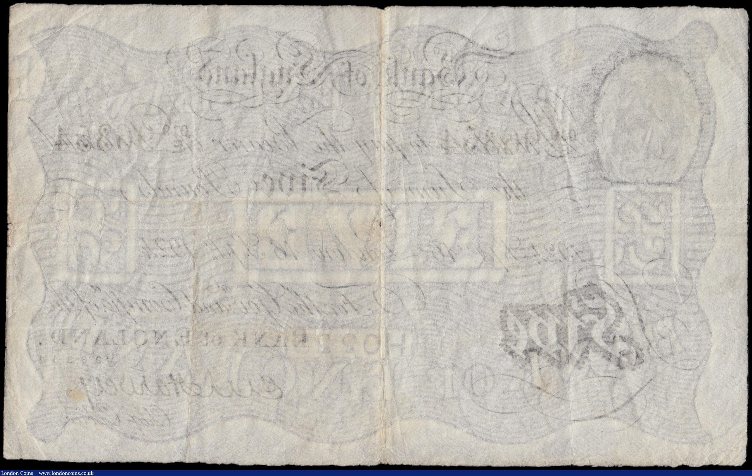 London Coins : A170 : Lot 35 : Five Pounds Harvey White note B209a a later dated 16th September 1924 with ...