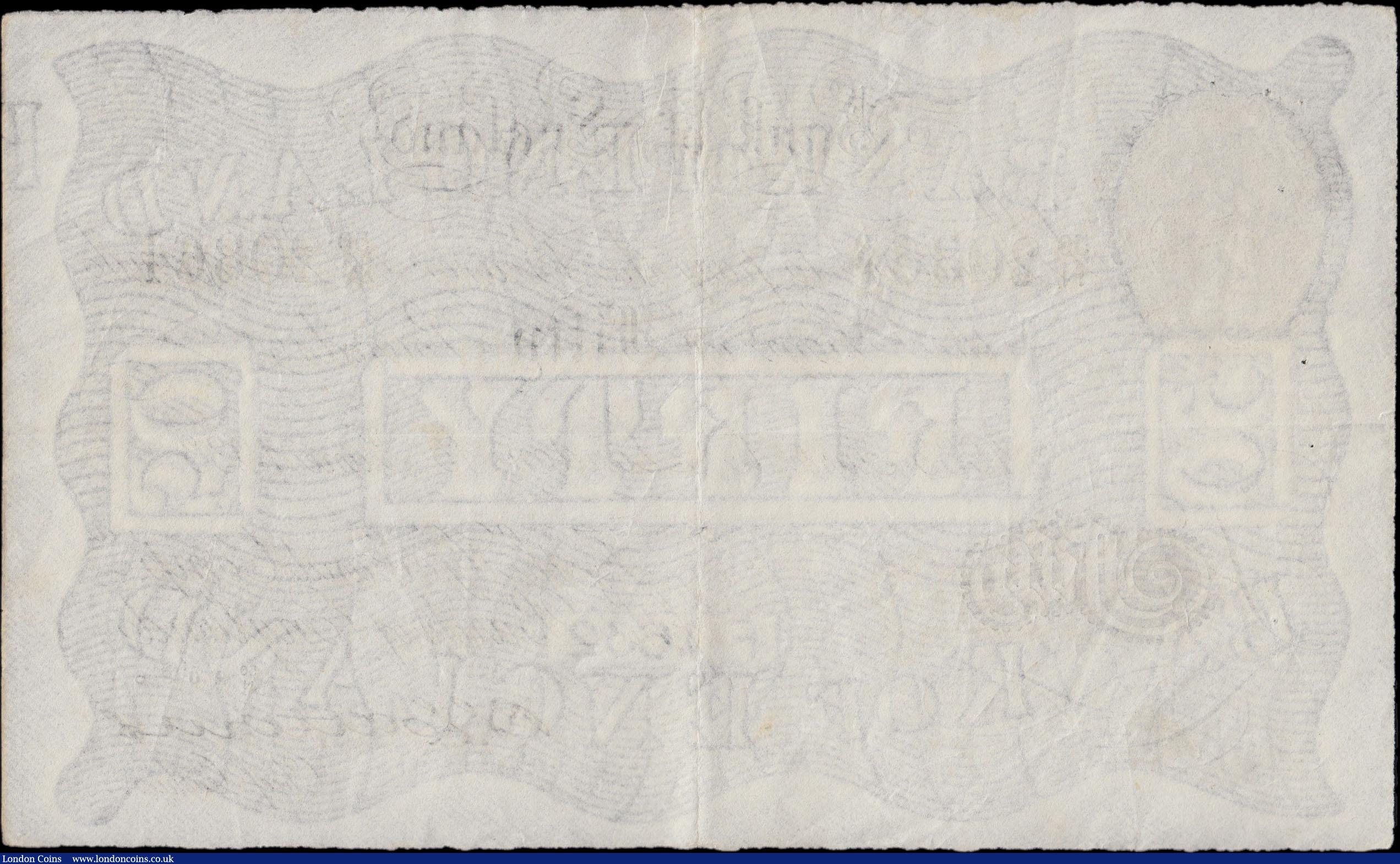 London Coins : A170 : Lot 40 : Fifty Pounds Catterns White note World War II German Operation BERNHARD forgery B231OB dated 15th Ju...
