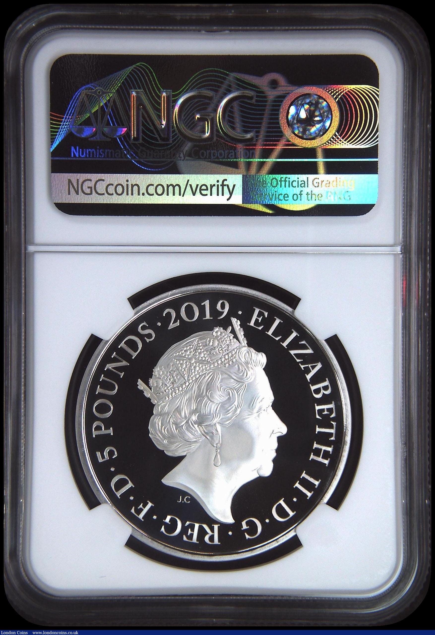 London Coins : A170 : Lot 525 : Five Pound Crown 2019 200th Anniversary of the Birth of Queen Victoria, the reverse an intricate and...