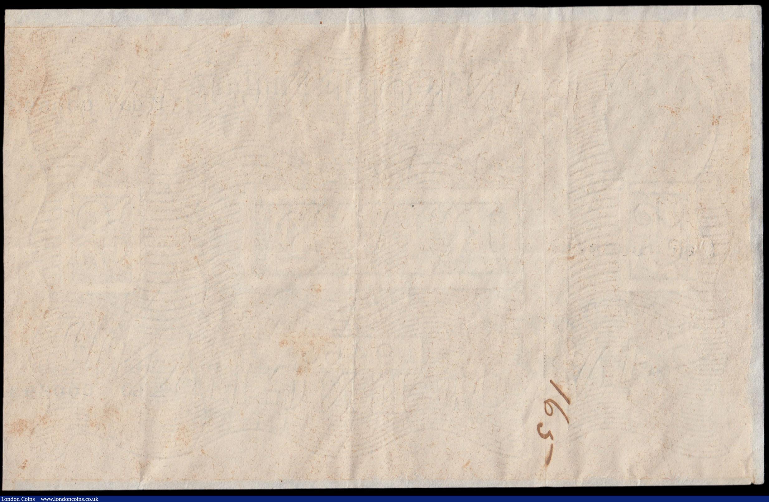 London Coins : A170 : Lot 57 : Five Pounds Peppiatt White note B255 Thick paper Metal thread LONDON branch issue dated 25th October...