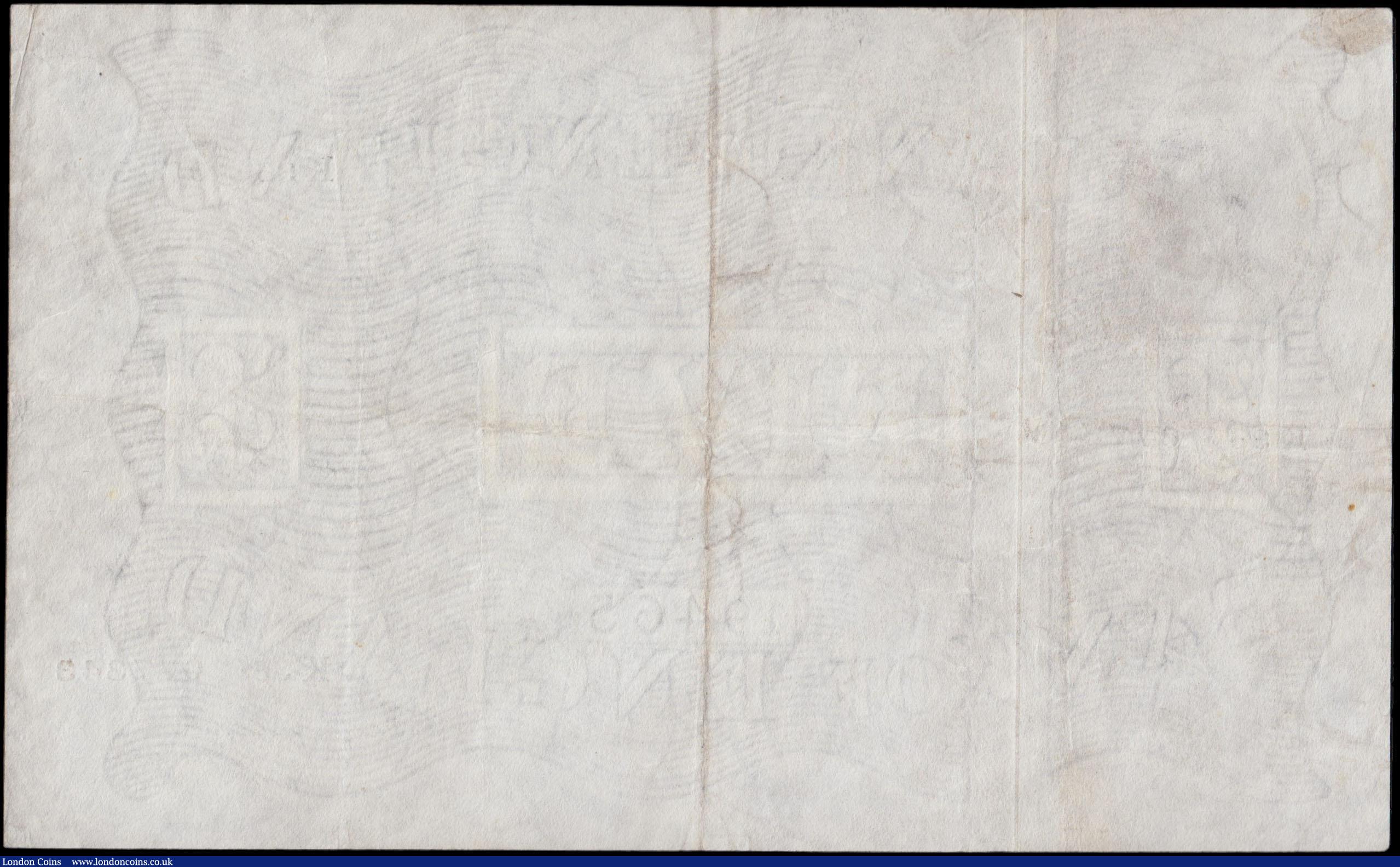 London Coins : A170 : Lot 58 : Five Pounds Peppiatt White note B255 Thick paper Metal thread LONDON branch issue dated 27th Septemb...