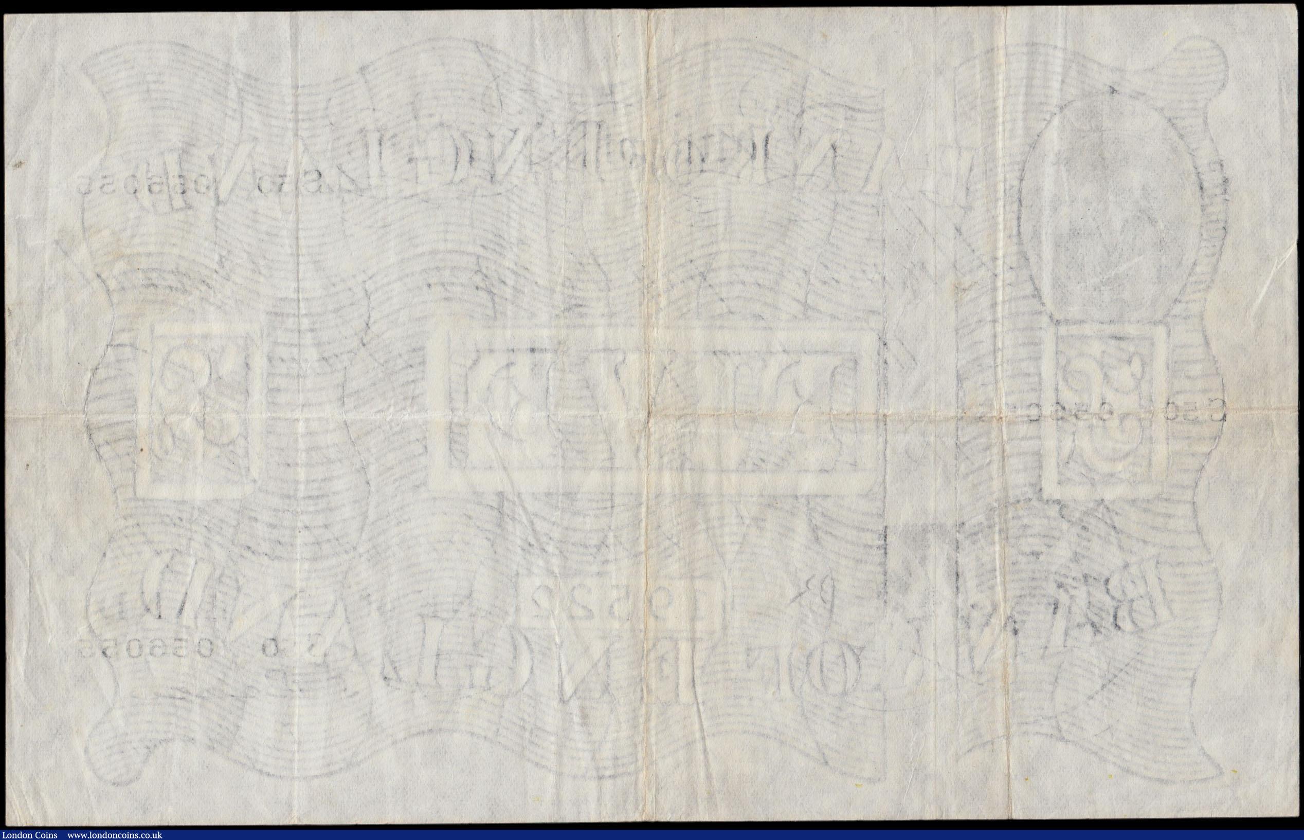 London Coins : A170 : Lot 78 : Five Pounds Beale White note B270  Thin paper Metal thread LONDON branch issue dated 6th September 1...