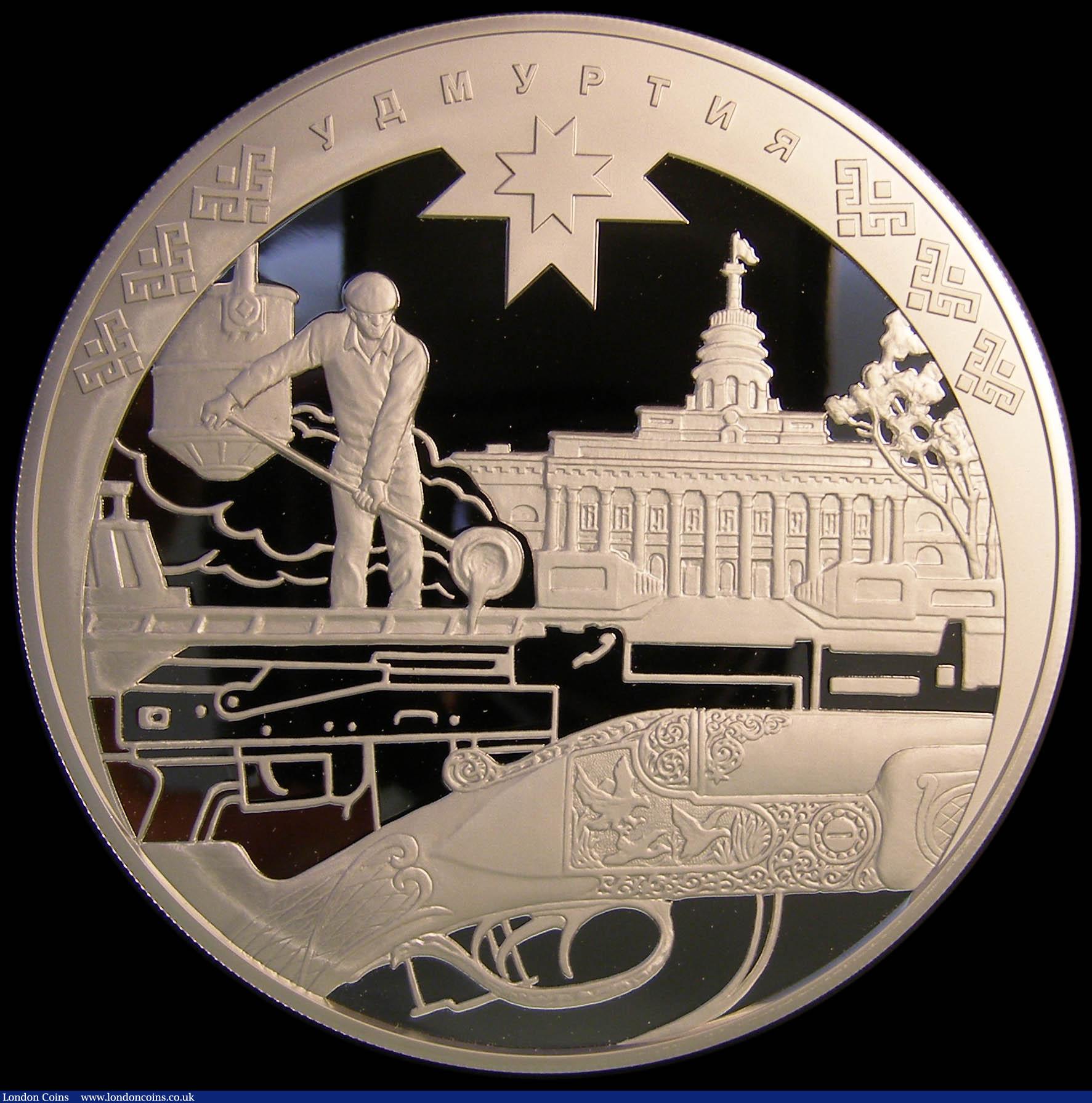 London Coins : A170 : Lot 852 : Russia 100 Roubles 2008 Udmurtiya, 450th Anniversary of the annexation into Russia Y#1120 1 Kilo of ...