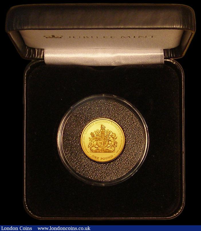 London Coins : A170 : Lot 883 : Tristan da Cuhna One Pound Gold 2015 Queen Elizabeth II - the Longest Reigning Monarch 22 carat Gold...