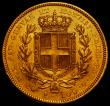 London Coins : A170 : Lot 1083 : Italian States - Sardinia 100 Lire Gold 1834 FERRARIS/P, Privy Mark Eagle's Head, Torino Mint K...