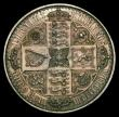 London Coins : A170 : Lot 1394 : Crown 1847 Gothic UNDECIMO ESC 288, Bull 2571 approaching UNC, with colourful toning, in an LCGS hol...