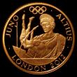 London Coins : A170 : Lot 2431 : Twenty Five Pounds 2011 Gold One Quarter Ounce, London 2012 Olympics, Higher - Juno S.4908 Gold Proo...