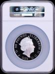 London Coins : A170 : Lot 694 : Ten Pounds 2018 Queen's Beasts - The Black Bull of Clarence 5oz. Silver Proof S.QCC4 in a large...