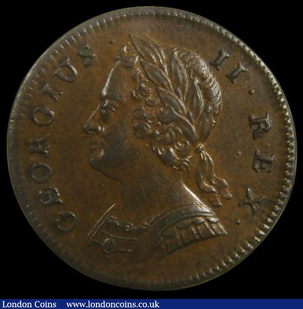 Farthing 1741 Peck 885 GEF-AU and conservatively graded by LCGS at 70 and one of the first coins they graded with UIN 000005 : English Coins : Auction 171 : Lot 1348