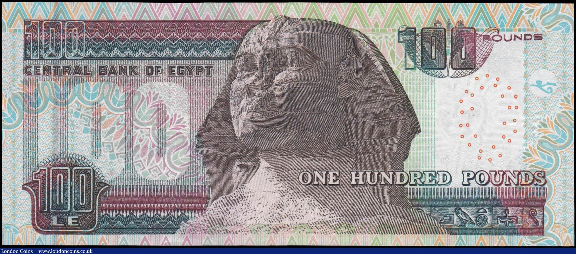 London Coins : A171 : Lot 105 : Egypt Central Bank 100 Pounds Pick 67d dated 20th January 2003 serial number N/30 4495663 signature ...