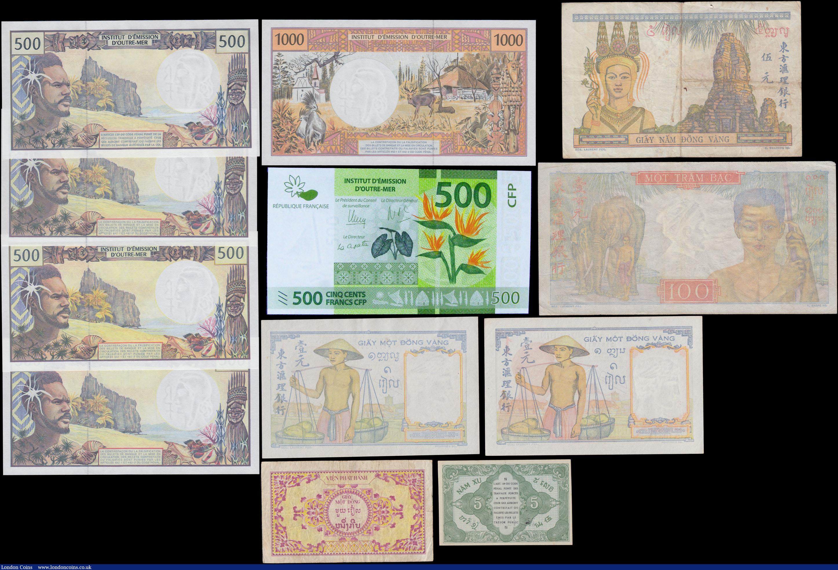 London Coins : A171 : Lot 121 : French Colonial Pacific Territories & Indo-China 1930's to modern issues (12) in diverse gr...